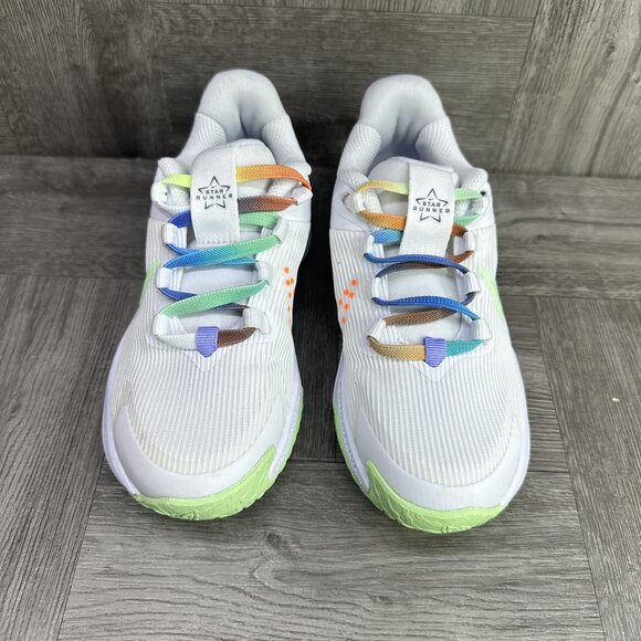 Nike Star Runner 4 Kids size 12c White Multicolored Lightweight Shoes - Picture 4 of 8